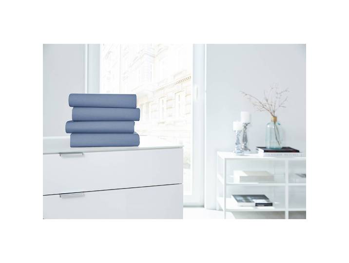 Drap-housse jersey et élasthanne Pillac 150 x 200cm Bleu/Bleu