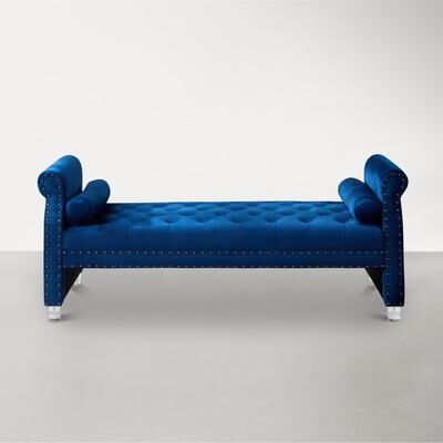 Color Home Furniture Viggo Rolled Arm Tufted Chaise Lounge