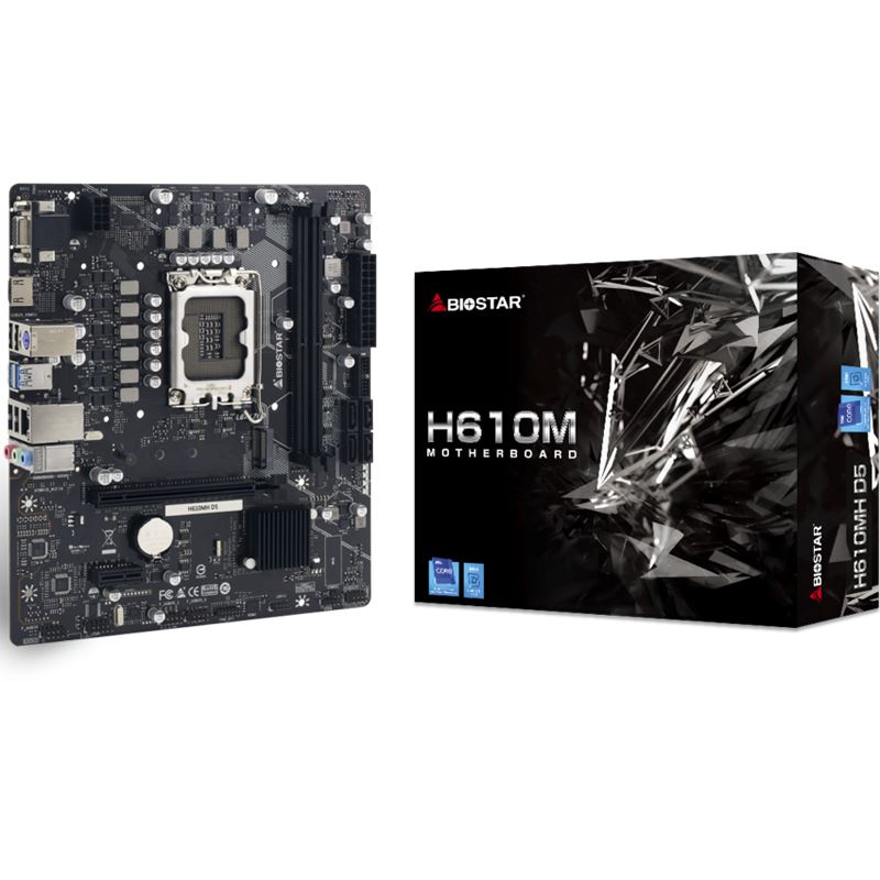 Biostar D5 Intel H610 So.1700 DDR5 mATX Retail