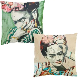 DEKOKISSEN 2er-Set Frida Kahlo - Collagen Duo I 40/40 cm