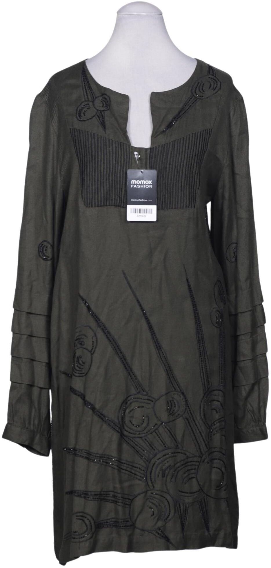 Antik Batik Damen Kleid, Grün, Gr. S, Viskose - Second Hand