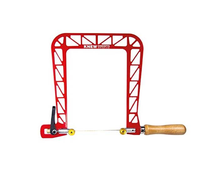Laubsägebogen Heavy Duty mit Blattspannung (200 mm, Bügel rot (ohne Blattschrägstellung))