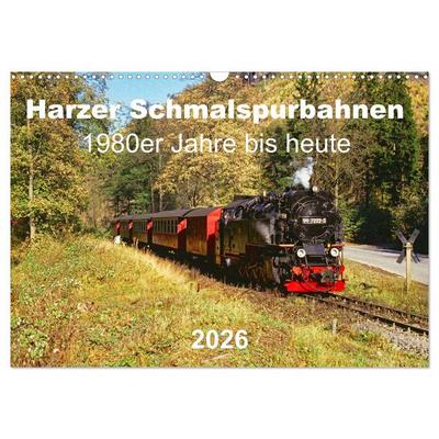 Harzer Schmalspurbahnen 1980er Jahre bis heute (Wandkalender 2026 DIN A3 quer), CALVENDO Monatskalender
