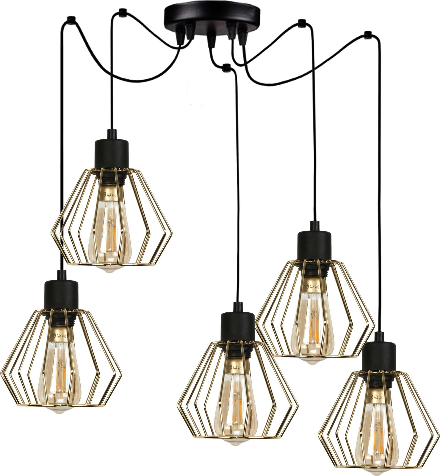 Edylit Industriële plafondlamp MARIS 14-329, zwart