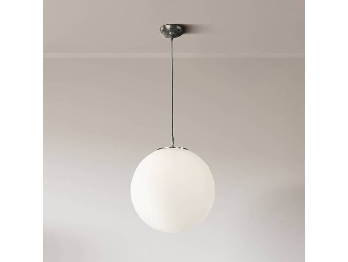 Searchlight Glas Hängelampe Atom, dimmbar, weiß / opal, für Wohn- / Esszimmer, Glas, Modern, Pendelleuchte
