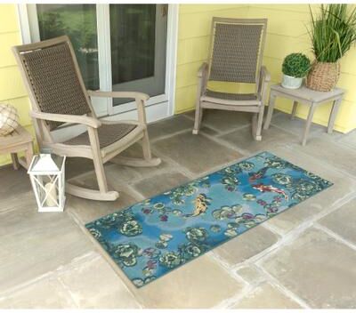 Lush Decor Esencia Koi Pond Indoor/Outdoor Mat