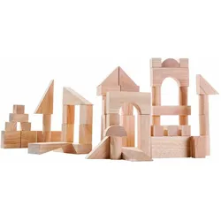 Plantoys 50 Naturbelassene Holzbausteine