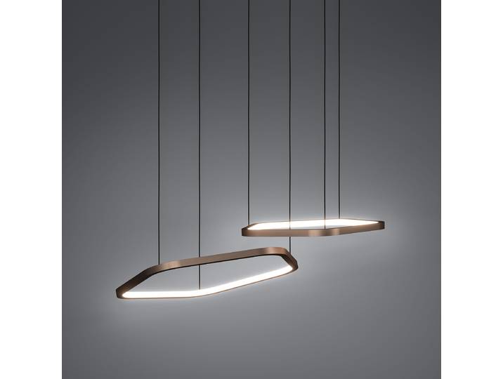 Suspension LED 78 x 54 x 150cm Aluminium / acier laqué Polycarbonate LED Module LED
