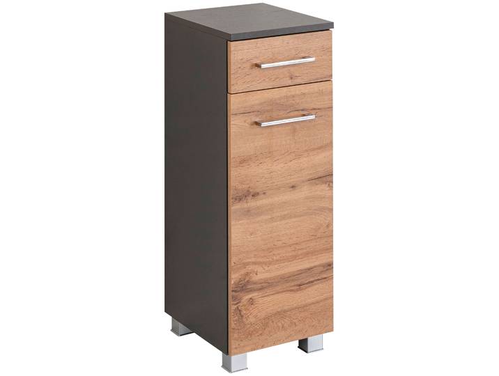 Unterschrank WELLTIME Avignon , braun (eiche, graphit), B:30cm H:79cm T:35cm, Schränke, Unterschrank, stehende und hängende Montage möglich