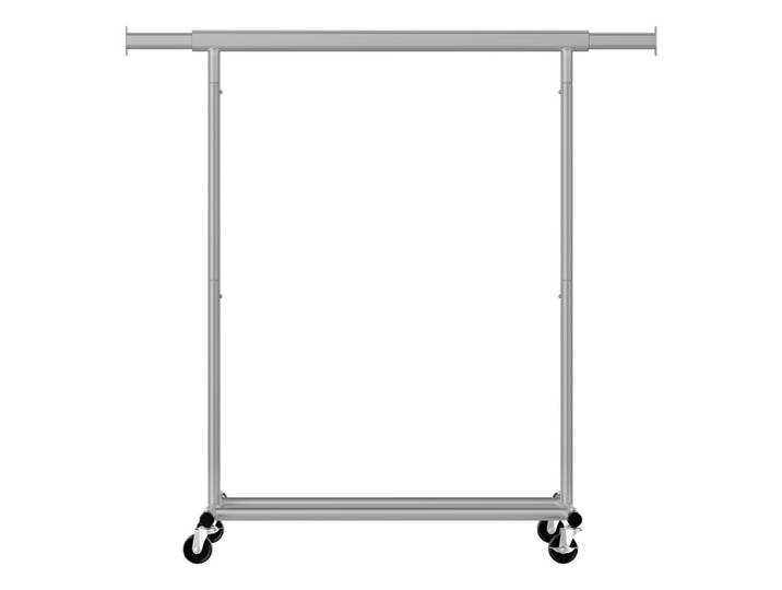 JOYFURNOS Portant à Vêtements sur Roulettes, Portant à Vêtements Réglable, Robuste pour Chambre, Montage Facile, Portable, Gris
