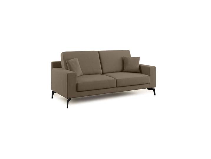 Canapé en microfibre 206 cm brun