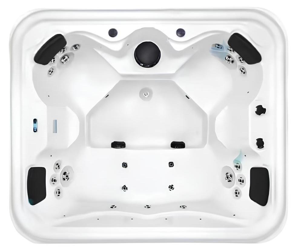 Massagebad Outdoor-Spa Hydromassagewanne Whirlwanne Whirlpool 206x176 cm