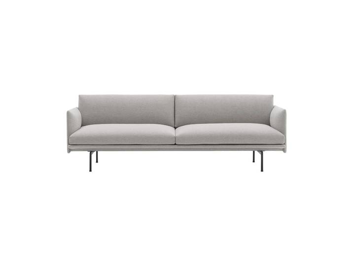 Muuto Outline Sofa 3-Sitzer Stoff Clay 12-Black