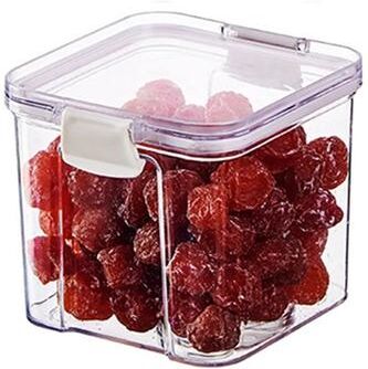 Inspire Select 44 Oz Airtight Grain Storage Container Large Capacity PET Food Storage Jar For Cereal, Rice & Pantry Organization 1 Pc 44 Oz