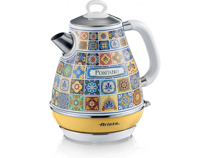 Ariete Positano 2869/0P - Italiaans design waterkoker - 2000 Watt - 1. 7 liter inhoud - draadloos