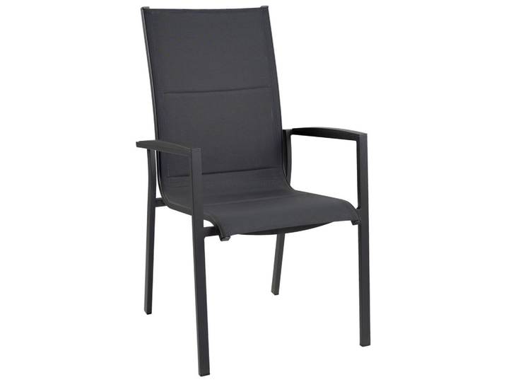 Tierra Outdoor Stapelstuhl, Grau, Metall, eckig, 70x100x57 cm, stapelbar, regenabweisend, lichtecht, Gartenmöbel, Balkonmöbel, Balkonstühle