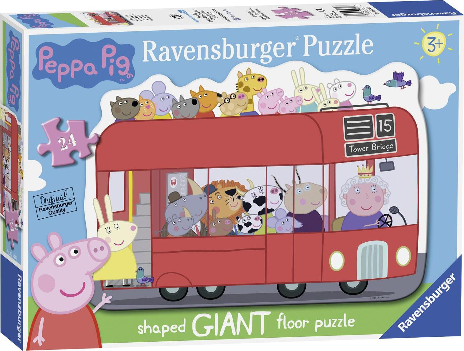 Ravensburger Peppa Pig Londense bus 24-delige puzzel