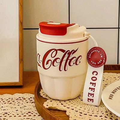 Uplifted Goods Coca Cola Style Stainless Steel Insulated Cup white 8.8oz