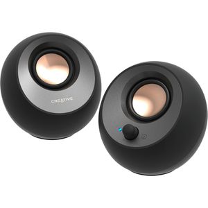Creative PC-Lautsprecher Pebble V3,schwarz, 8 Watt, 2.0 Stereo, 3,5mm Klinke, USB & Bluetooth