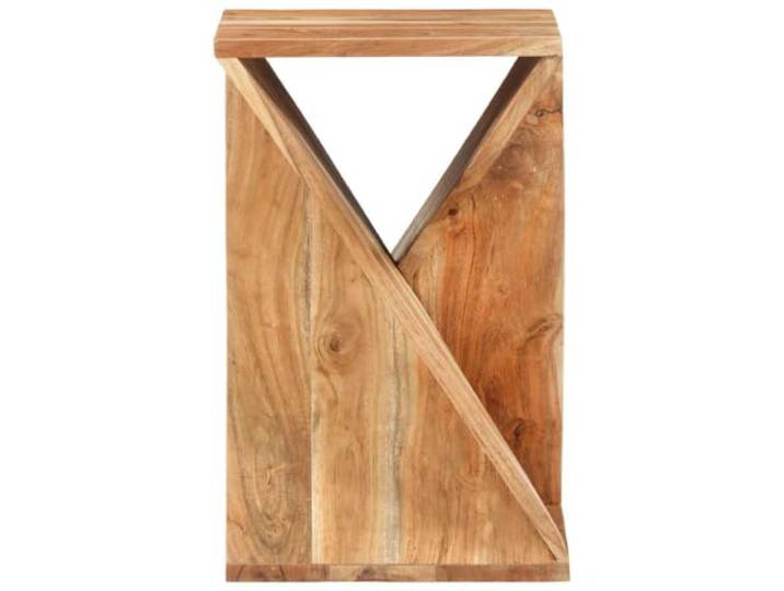 GPUTYGHN Beistelltisch 35x35x55 cm Massivholz Akazie Altholz Rustikaler Charme,verdrehtes Design,Hocker,Telefonständer,Nachttisch,Öl-Wachs-Lack-Lasur Behandlung