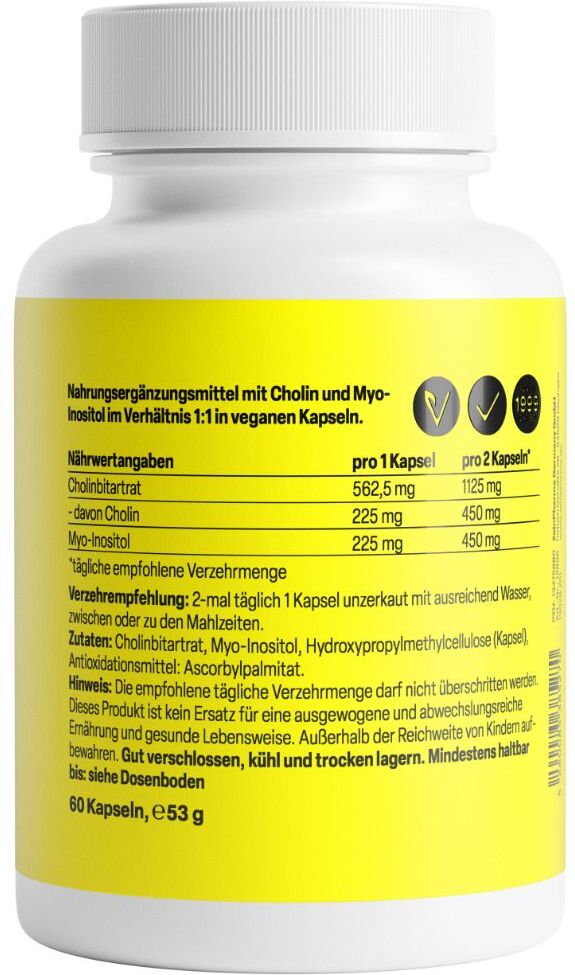ZeinPharma Cholin-Inositol 450/450 mg pro veg.Kapseln 60 St Kapseln