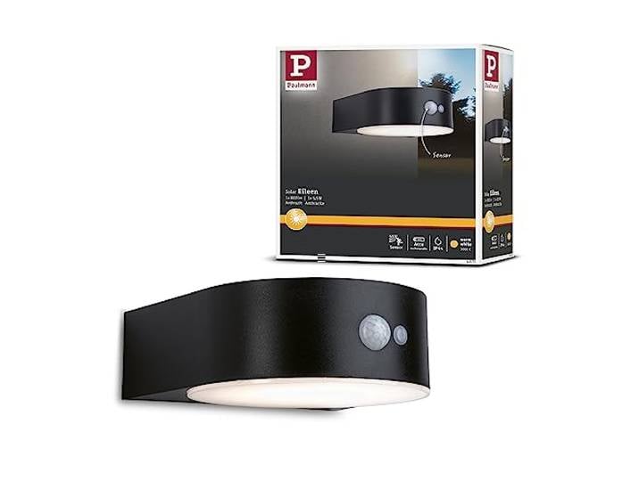 Applique extérieur solaire LED Paulmann Eileen 3000 K\, noire DÉTECTEUR DE MOUVEMENT - La lumière est mise en marche automatiquement grâce au détecteur de mouvement