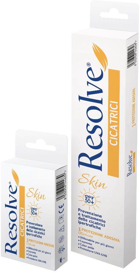 PIETRASANTA PHARMA SpA Resolve Cicatrici Skin SPF50+, 3 Protezioni Adesive