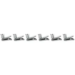 Clips mini taper candle mit Metallhalter, silber, 6 Stück
