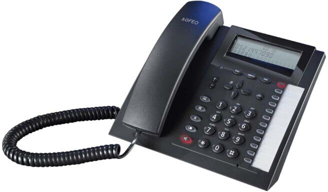 AGFEO Téléphone analogique T 18 filaire noir (6101179)