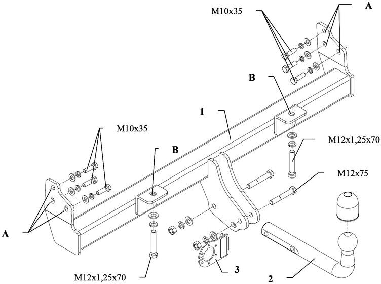 Attelage Land Rover Freelander (LN 03/98-09/06) Col de cygne + faisceau universel 7 broches