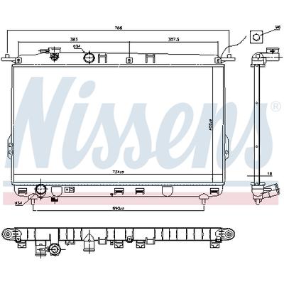 NISSENS Kühler, Motorkühlung 67026 für KIA