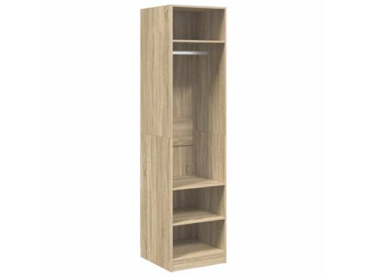 Sonoma Eiche Schrank 50x50x200 cm mit Einlegeböden und Stoffstange 3 Fächer, Fach mit Stange, leicht zu reinigen, einfache Montage, kompakt