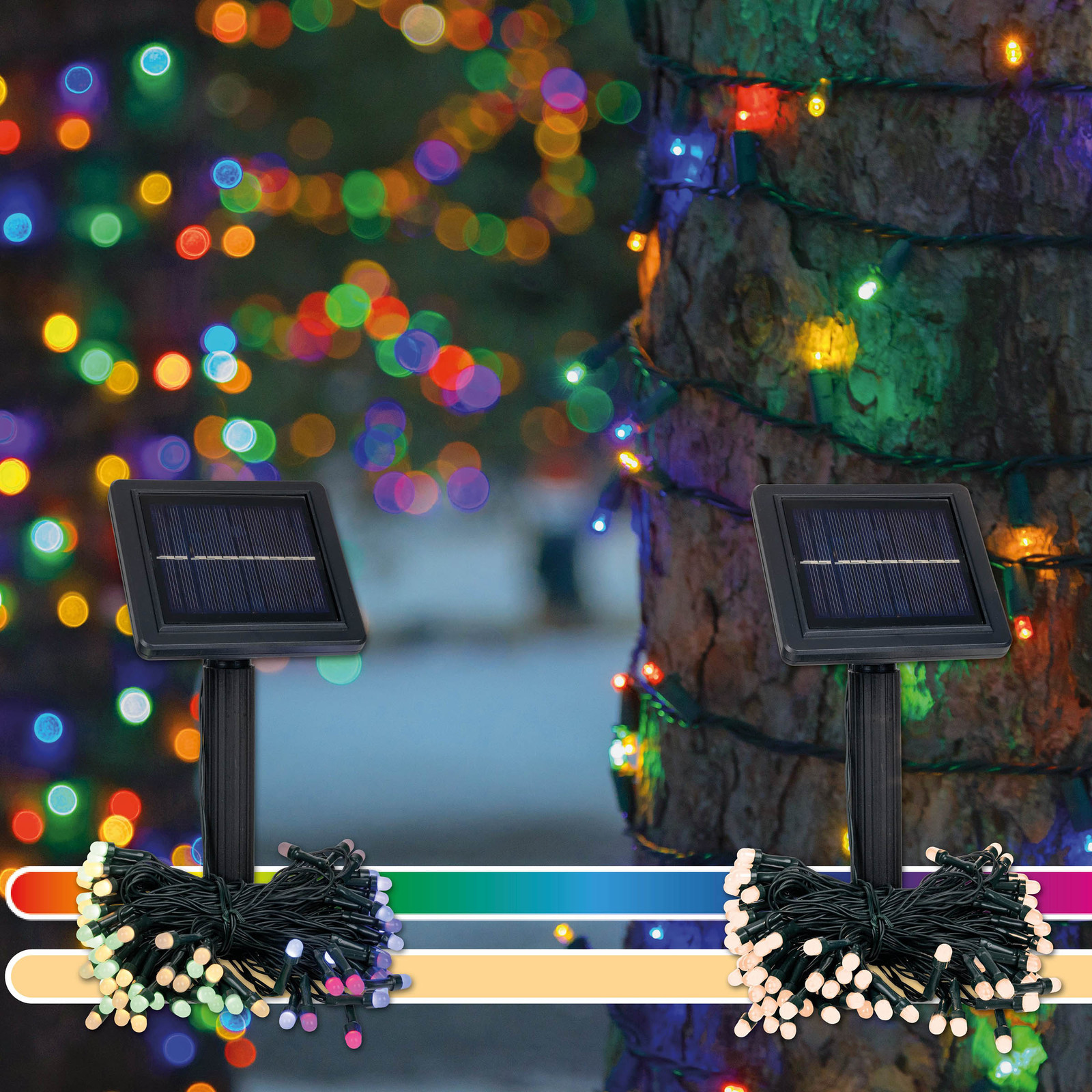home24 Lichtsnoer Seoul RGB Solar Zwart