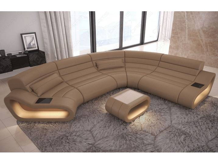 Leder Couch Concept C-Form Eleganz