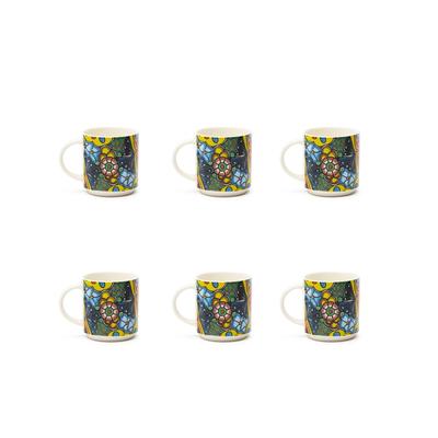 Excelsa Set mit 6 Espressotassen Acapulco Porzellan 10 cl Bunt