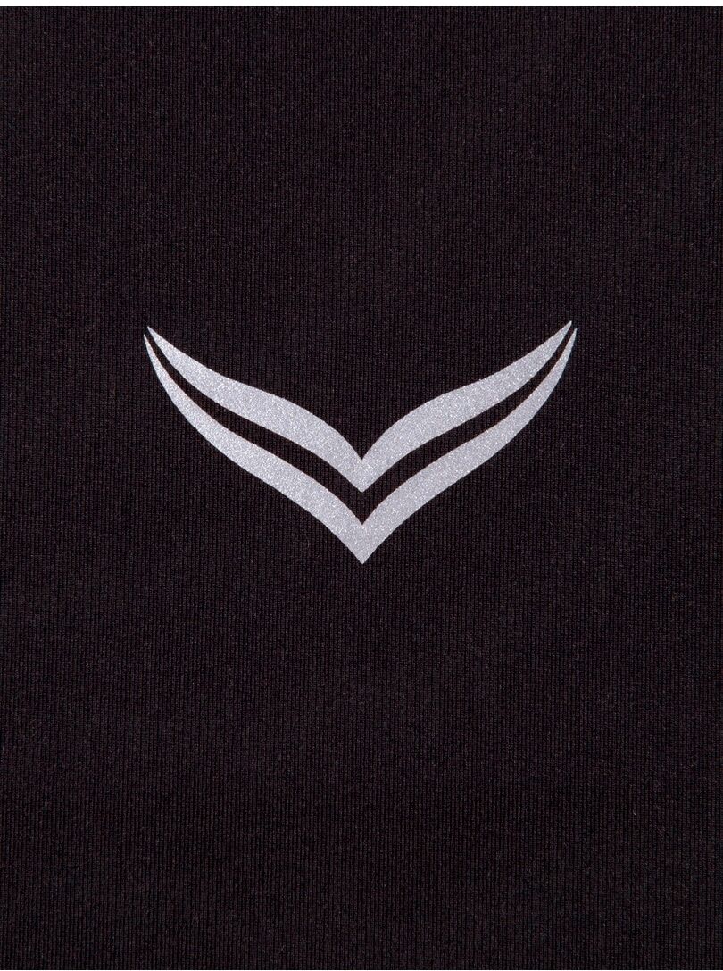 Strickmütze TRIGEMA "TRIGEMA Mütze mit reflektierendem Logo", Herren, schwarz, 92% Polyester, 8% Elasthan, Basic, Mützen Strickmütze schwarz Einheitsgröße