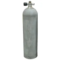 MES Alutauchflasche - Alutank - Dirty Beast - 11.1 Liter - 207 bar - Ventil 12544-LI mit Handrad links