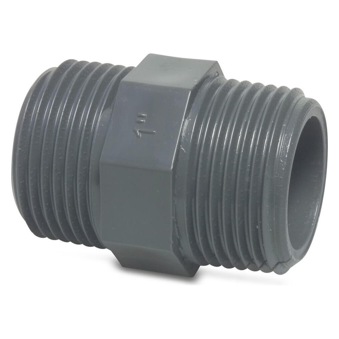 Magni PVC Doppelnippel G 1/2 x 1/2 Zoll (Doppelnippel) (0110536)