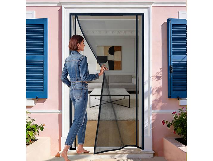 Portes moustiquaires magnétiques, filet anti-moustiques et anti-insectes, rideau moustiquaire sur mesure, filet invisible anti-insectes