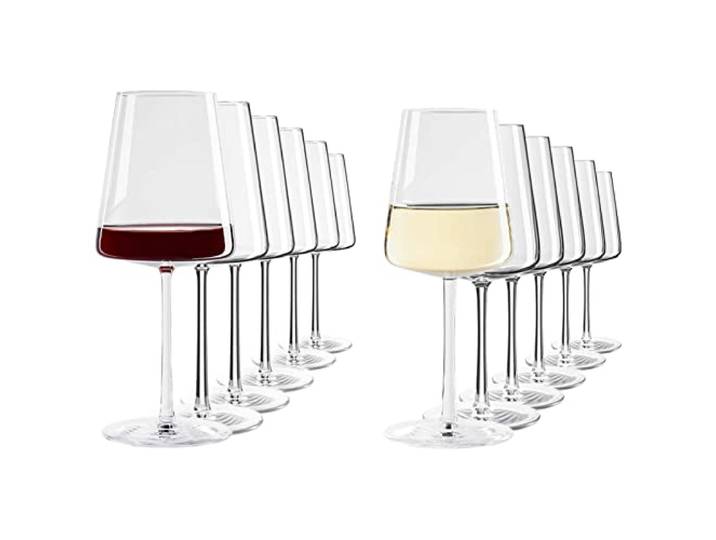 Stölzle Lausitz Power 12er Set - 6 x Weißweinkelch + 6 x Rotweinkelch - spülmaschinenfest, bleifreies Kristallglas, hochwertige Qualität, elegant.
