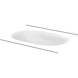 BetteComodo Unterbau-Waschtisch, ohne Hahnloch, ohne Überlauf, 574x380x120mm, A217-000, Farbe: Weiß