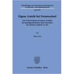 Eigene Anteile bei Formwechsel, Fachbücher von Niclas Poot