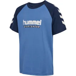 hummel hmlJR Logo T-Shirt Kinder 7379 - dutch blue 134/140