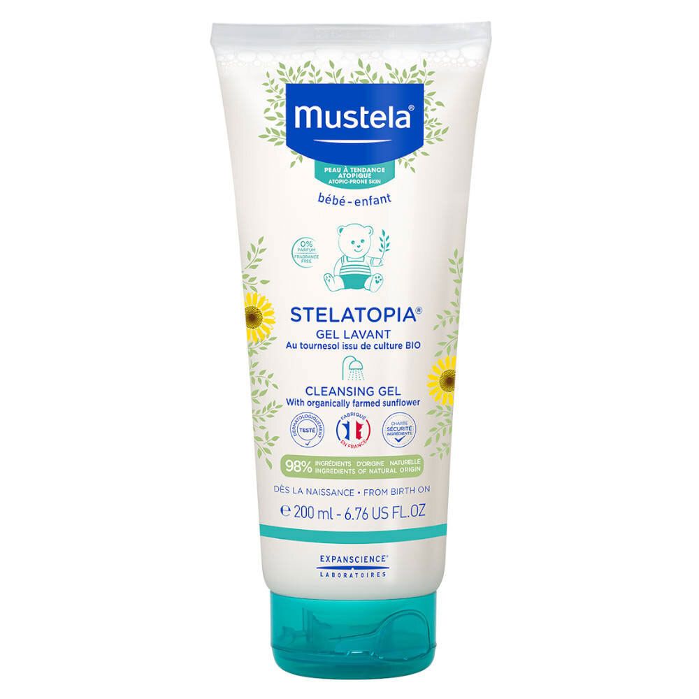 Mustela Stelatopia Reinigende Gel Atopische Huid 200 ml Waschgel