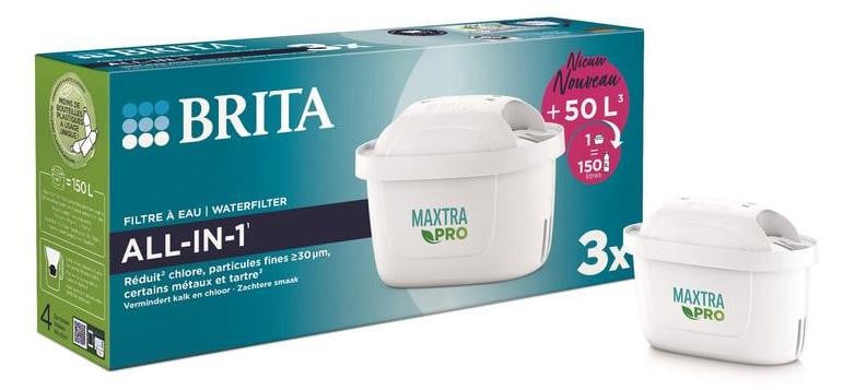Brita Waterfilterpatroon Maxtra Pro All-In-1 3-Pack, Wit