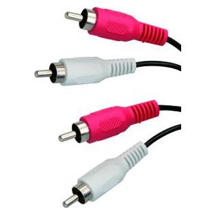 Logo Audio Kabel 2x Cinch-Stecker - 2x Cinch-Stecker, 1.5m, schwarz, Blister (1.50 m, Cinch Kabel) (56527908)