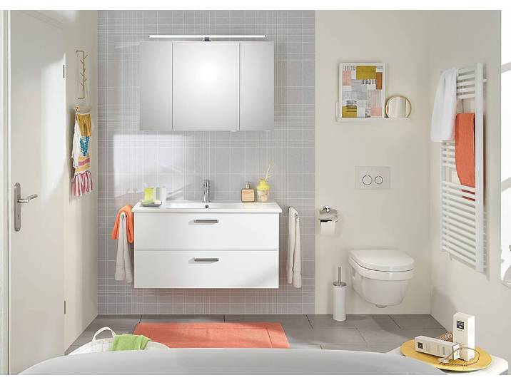 Badezimmerset 2-teilig 100 x 200 x 46cm Weiß