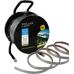 Müller Licht, LED Streifen, MÜLLER-LICHT LED-Strip Power Stripe 25m, 290 W, 25000 lm, 2700 K, IP44, warmweiss (Warmweiss, 2500 cm, Indoor, Outdoor)