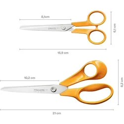 Fiskars, Schere, 1082450 Universalschere Orange (21 cm)