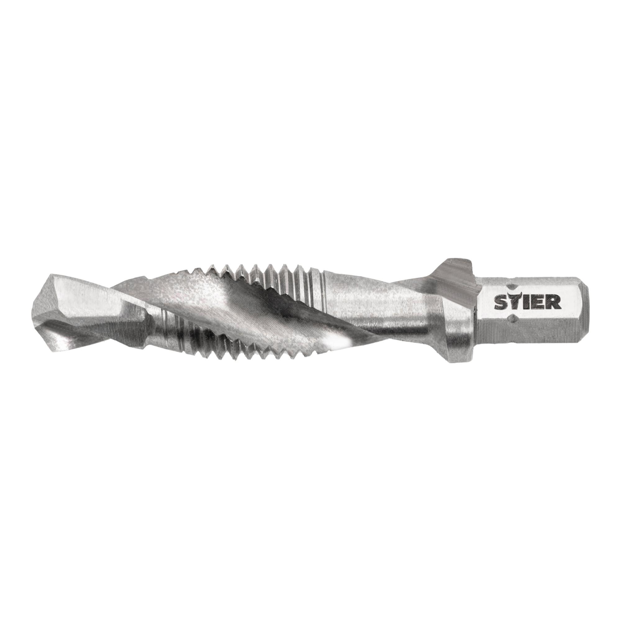STIER Kombigewindebohrer Bit M10 DIN 3126 HSS-G 1/4"-Sechskant (904886)